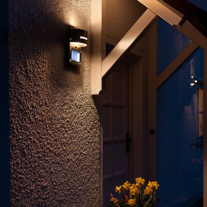 Produktbild Grafner Edelstahl Wandlampe mit Bewegungsmelder und Hausnummernbeleuchtung 88HN Leuchte (E27)