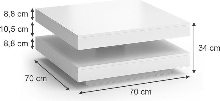 Image du produit Vicco Elias (70 x 70 x 34 cm)