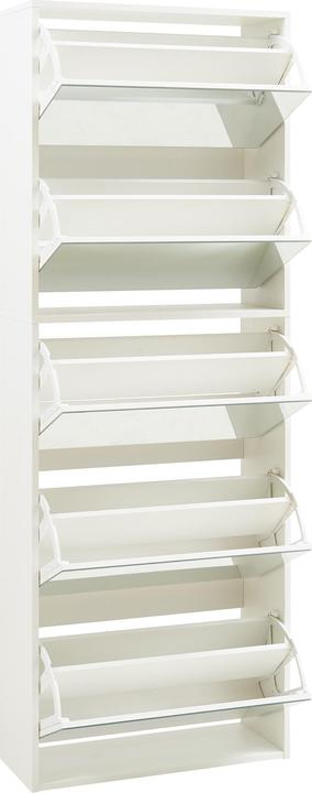 Immagine prodotto En.Casa Schuhkipper Lund mit 5 verspiegelten Klappen Weiss