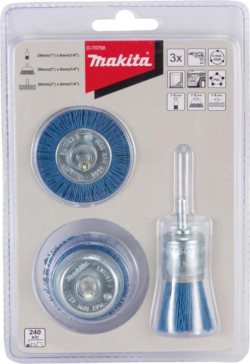 Produktbild Makita D-70758 Nylonbürsten 3 Stück, für Lockenwickler P240