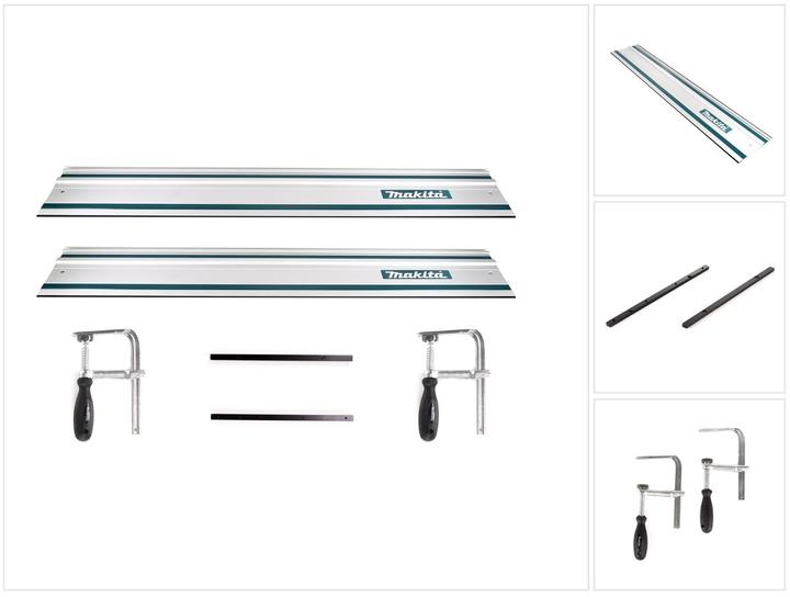 Produktbild Makita Führungsschienen Set 2x Führungsschiene 1000mm + 2x Führungsschienenverbinder + 2x (185 mm)