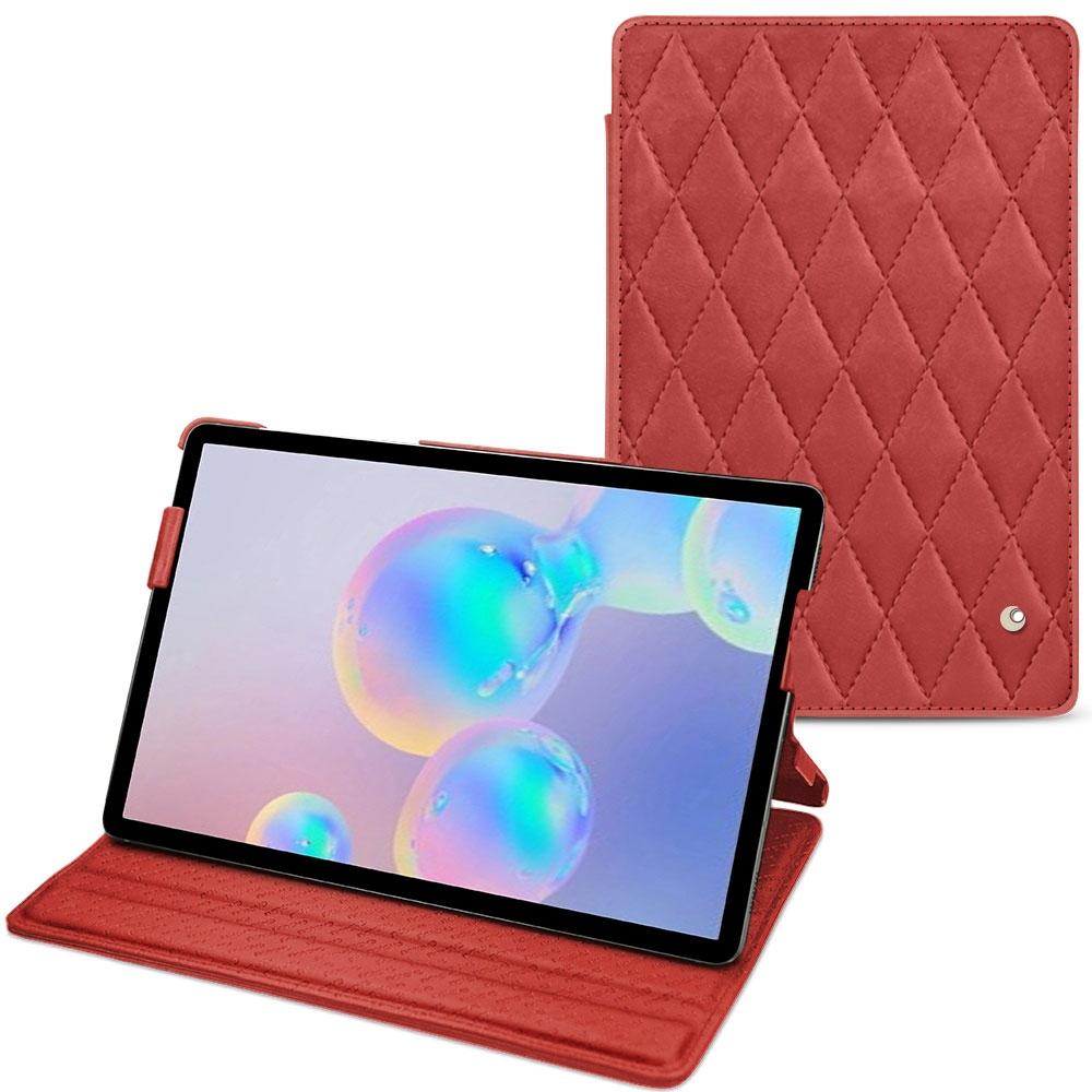 Noreve Lederschutzhülle horizontal (Galaxy Tab S6), Tablet Hülle, Rot