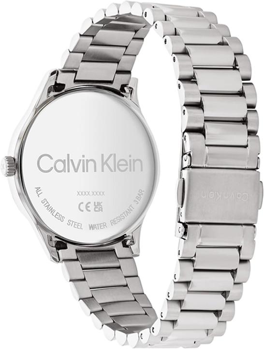 Immagine prodotto Calvin Klein Orologio analogo al quarzo con quadrature argenteo e cinturino a maglie (Orologio da polso analogico, 35 mm)