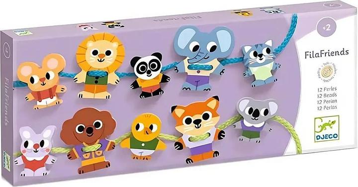 Actual product image Djeco FilaFriends threading game (German)