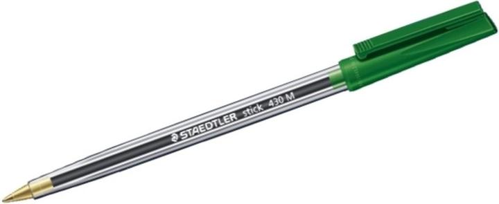 Immagine prodotto Staedtler stick 430 biros, prodotto singolo, verde, larghezza linea M (Trasparente, Verde)