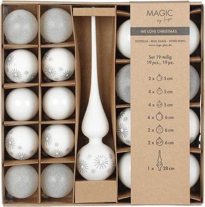 Produktbild Inge’s Glas Christmas Decor Just White (19x)