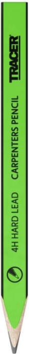 Tracer ACP1 Zimmermannsbleistift 4H (Hartfüller) 10 Stück inkl. Anspitzer (4h, 10x)