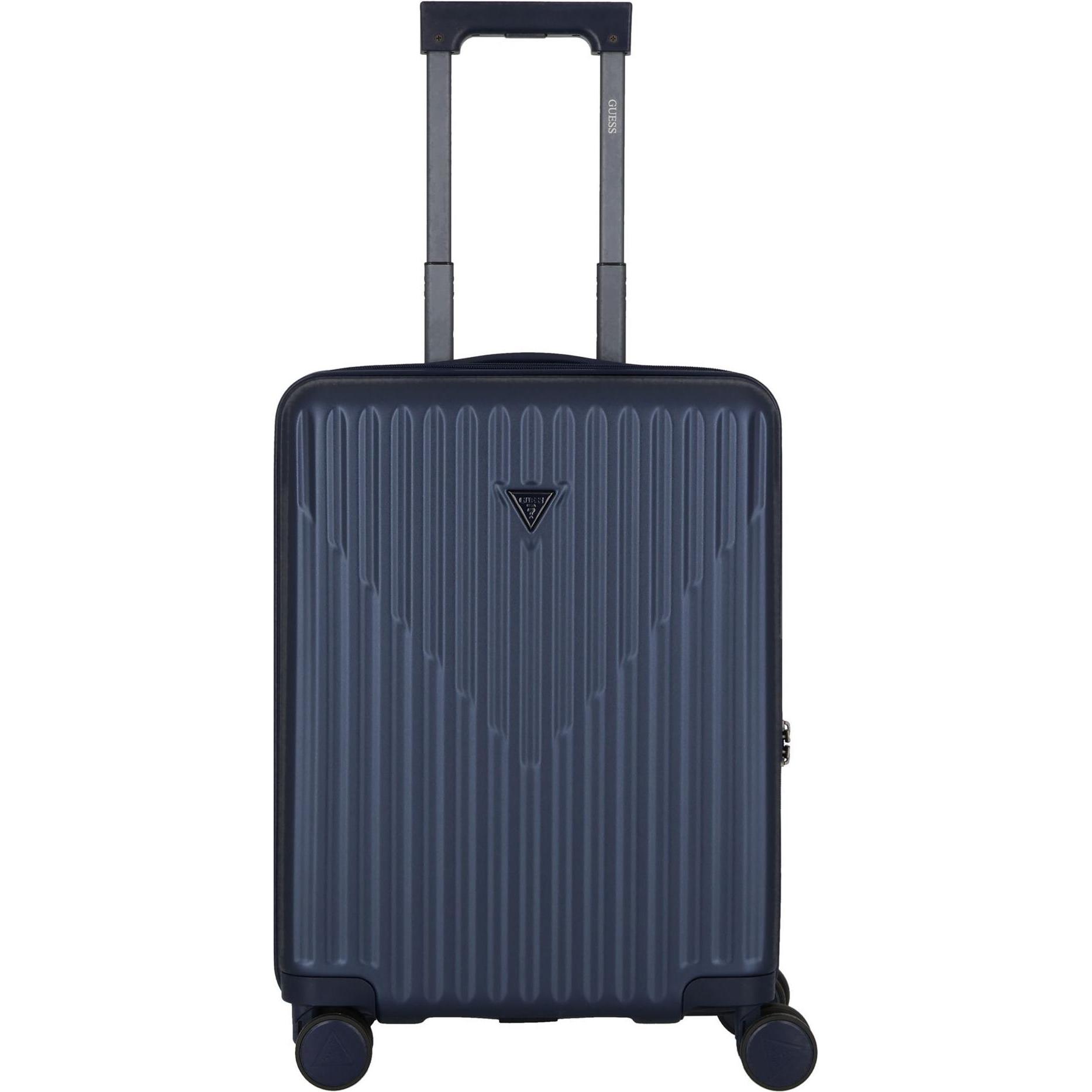 Guess, Koffer, Olbia 4 Rollen Kabinentrolley 54 cm, Blau, (39 l, Handgepäck (bis 50l))