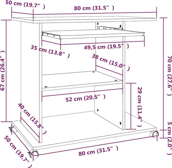 Actual product image VidaXL Valerye (80 x 50 x 75 cm)