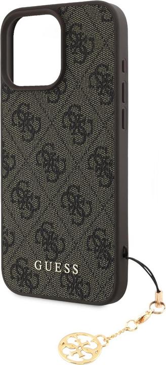 Actual product image Guess 4G Charm Case for iPhone 16 Pro Max Tone on Tone Brown (Apple iPhone 16 Pro Max)