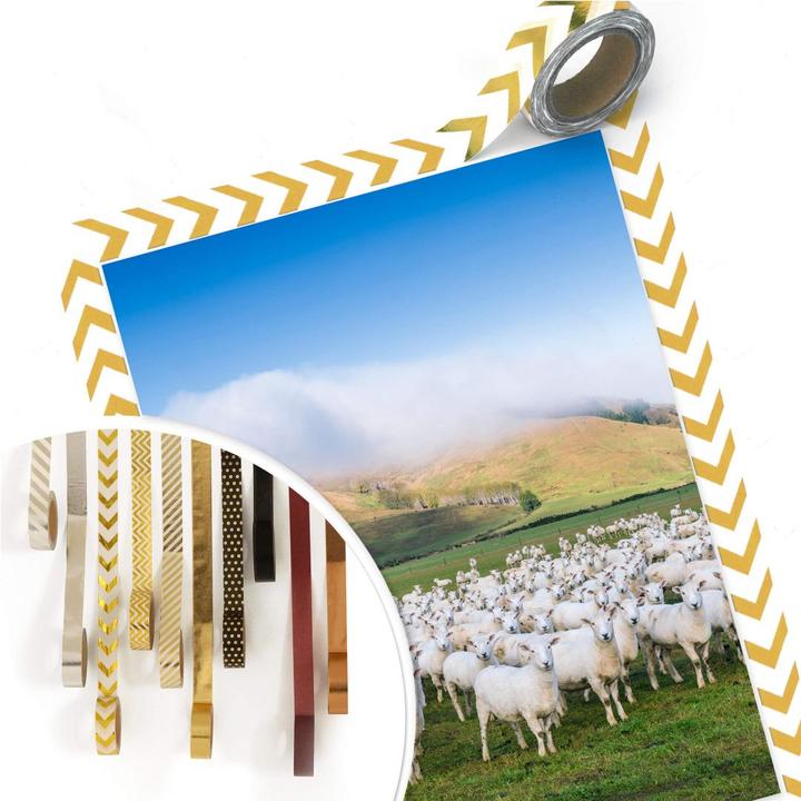 Actual product image Trenddeko Flock of sheep in New Zealand (100 x 120 cm)