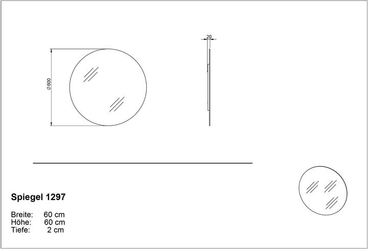 Produktbild Germania GW-AMECASpiegelrund1297 (60 cm)