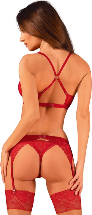 Produktbild Obsessive Lacelove Dreiteiliges Set Rot M/L (M, L)