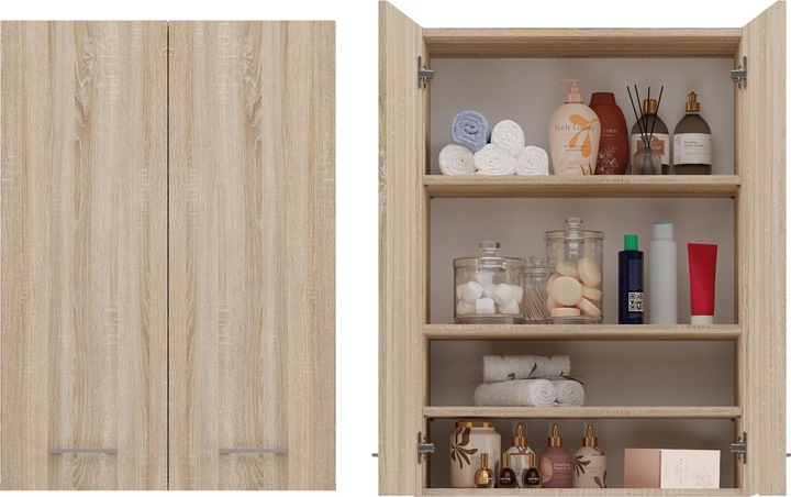 Produktbild Topeshop Waschmaschinenschrank POLA MINI DD 64x30xH90 Sonoma (64 x 30 x 90 cm)