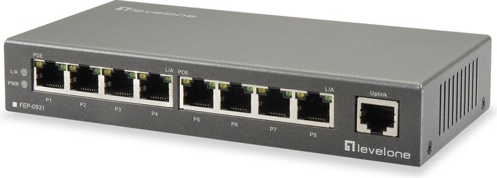 Immagine prodotto LevelOne Interruttore 9x FE FEP-0931 8xPoE+ (8 porte)