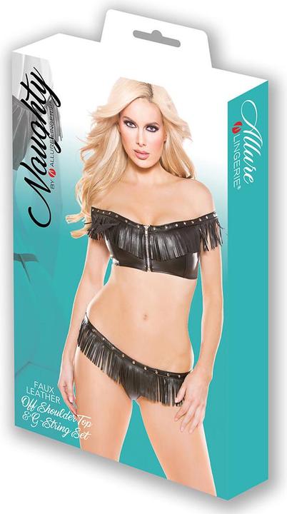 Produktbild Allure Faux Leather Top & G- String (One Size)