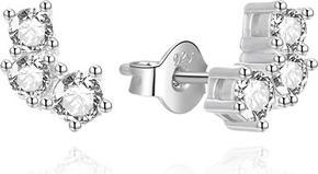 Image du produit Agato Boucles d'oreilles en argent étincelant avec zircons AGUP3470 (Argent)