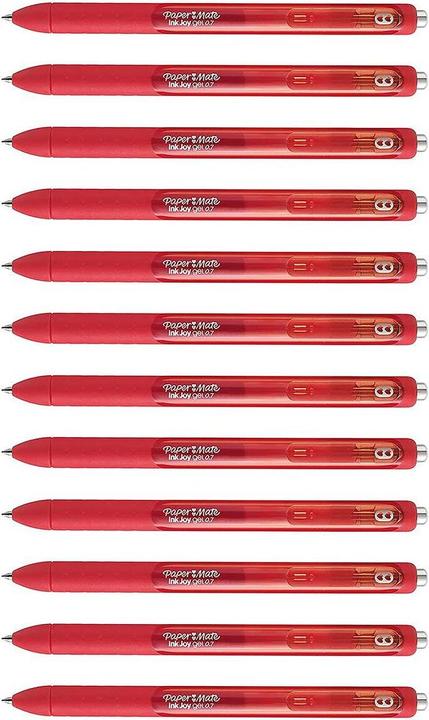 Energie-Label Paper Mate Gelschreiber InkJoy Gel M (Rot, Transparent, 12x)