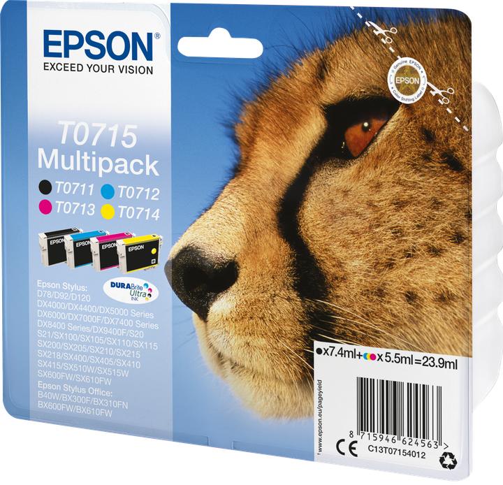 Actual product image Epson T0715 DuraBrite Ultra (M, C, Y, FC)