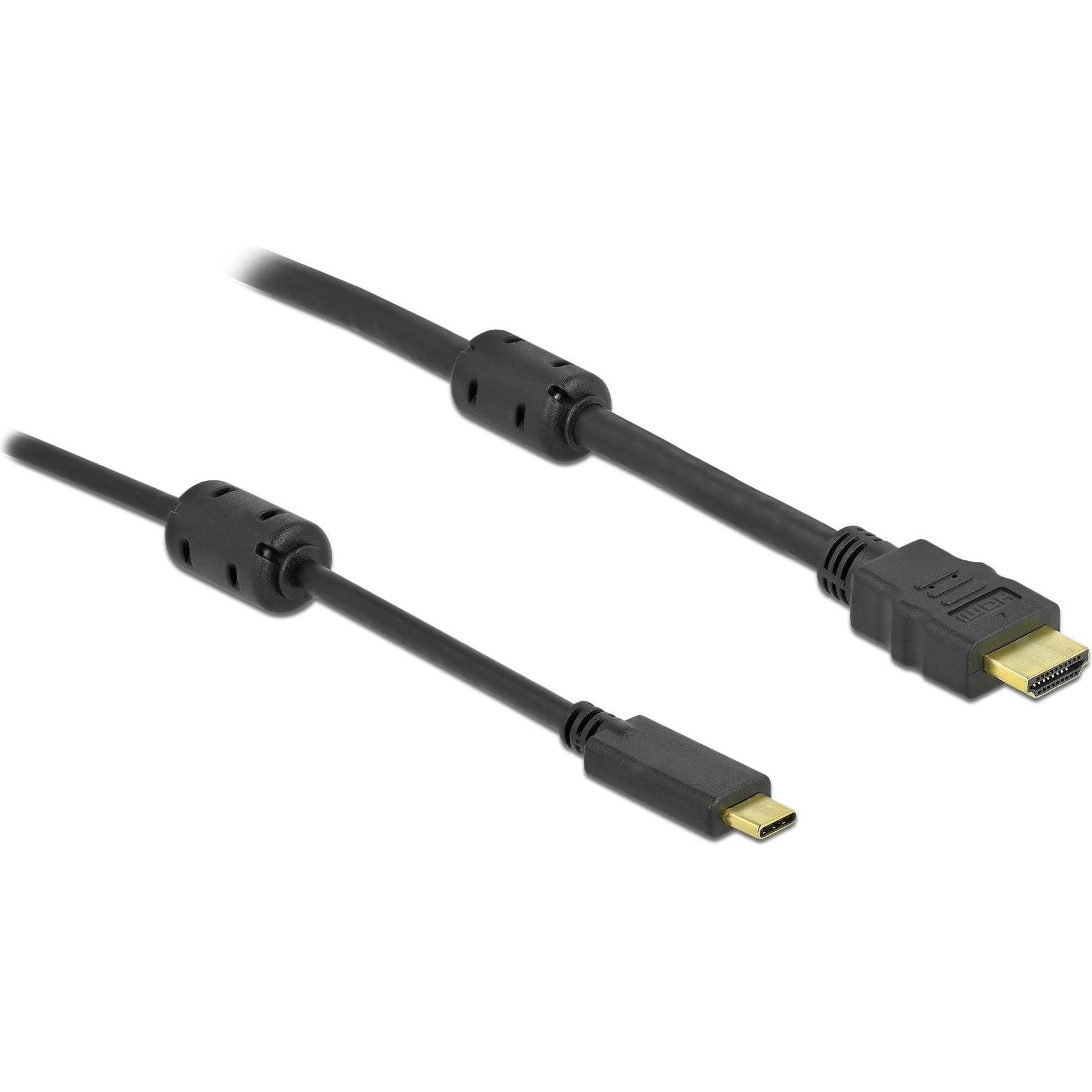 Delock Nero Usb Typ C — Hdmi (Typ A) (7 M), Cavo Video,