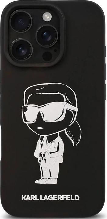 Actual product image Karl Lagerfeld Silicone Hard Case with ikonik Graffiti Logo (Apple iPhone 16 Pro Max)