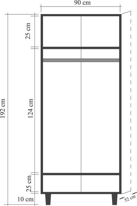 Produktbild Homitis Lidya (90 x 52 x 192 cm)
