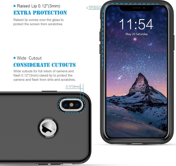 Immagine prodotto remarket.ch iPhone XS Max - Custodia antiurto Loopee Nero (Apple iPhone XS Max)