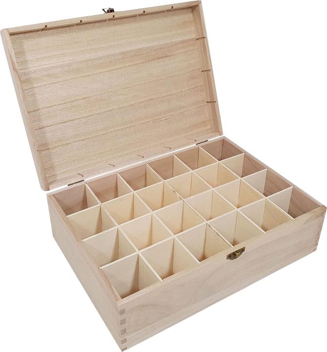 Actual product image Playwood Wooden box with 24 compartments