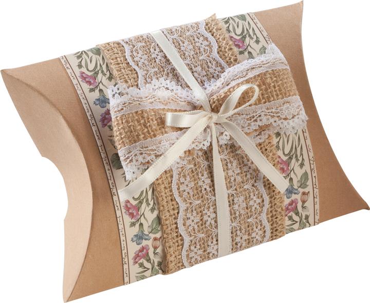 Actual product image Folia Jute ribbon with lace
