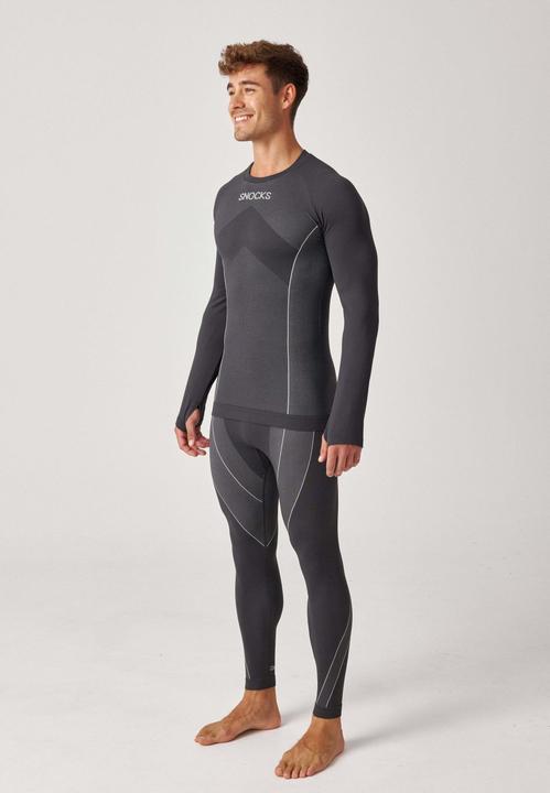 Image du produit Snocks Sous-vêtements thermiques pour hommes avec trou pour le pouce (L)