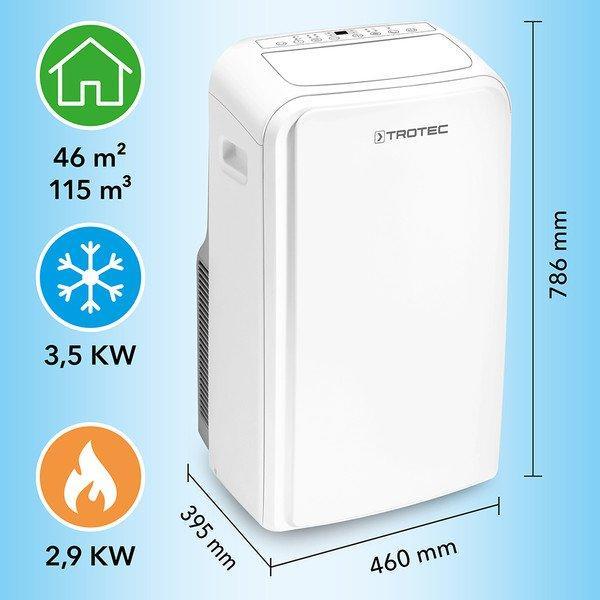 Produktbild Trotec PAC 3500 SH (46 m², 12000 BTU/h)