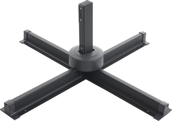 Actual product image Mendler Gastronomy traffic light umbrella, parasol, round Ø 4m polyester/aluminium 27kg - bordeaux with