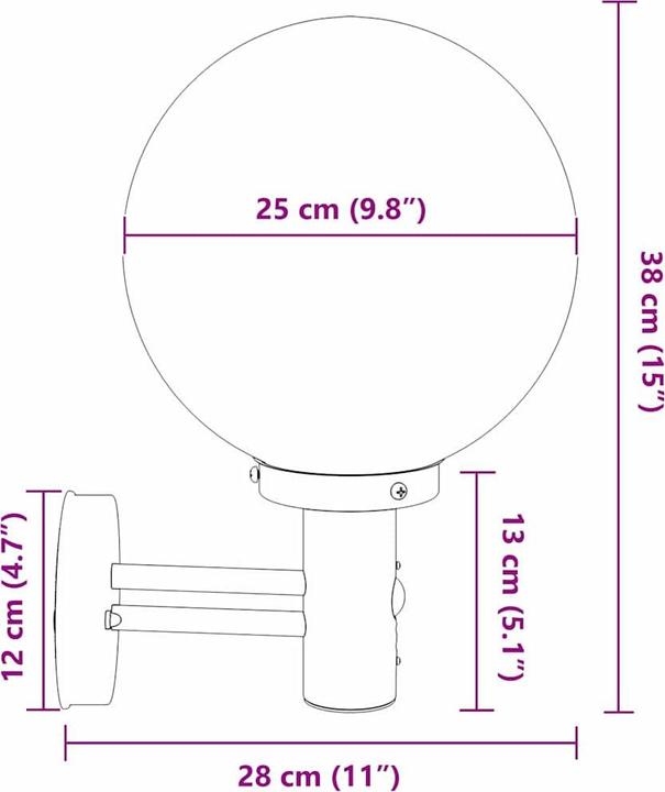 Produktbild VidaXL Aussenwandlicht