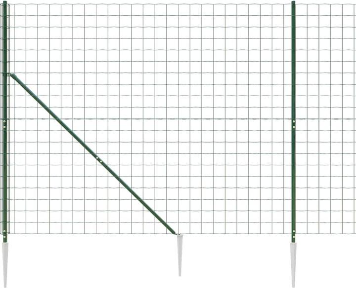 Produktbild vidaXL Maschendrahtzaun mit Bodenhülsen Anthrazit 0,8x25 m