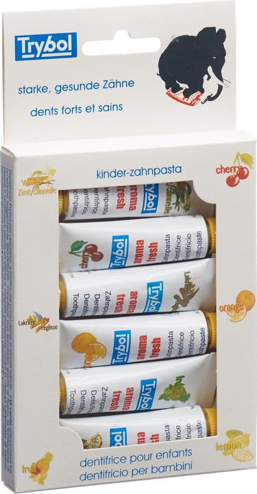 Actual product image Trybol Children toothpaste flavors assorted (48 ml)