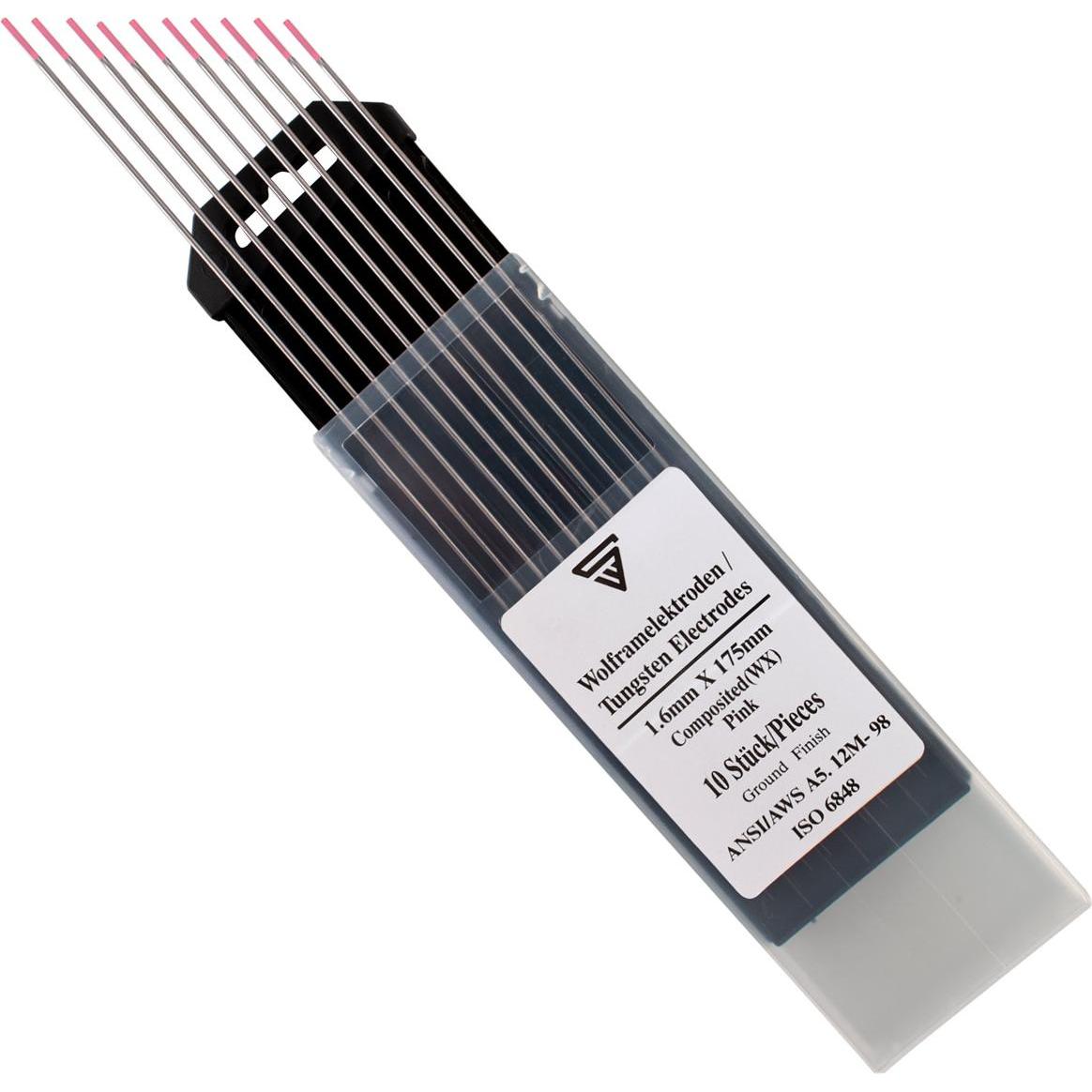Stahlwerk, Schweissgerät Zubehör, Wolframelektroden / Schweisselektroden WX Pink 1,6 x 175 mm 10er Set