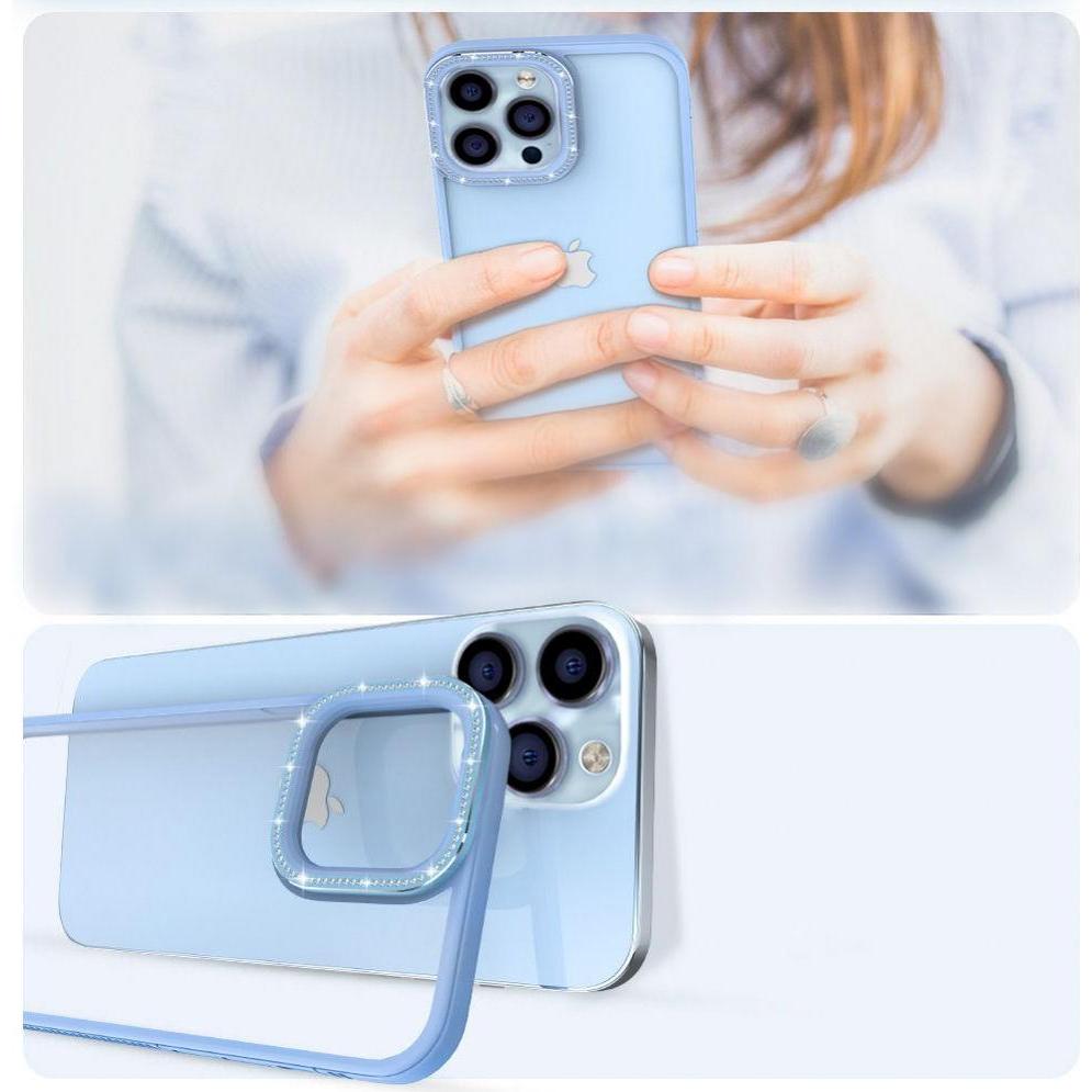 Thumbnail - Kingxbar Sparkle Series Hülle für iPhone 13 Pro Max mit Crystal Back Cover Blau (Apple iPhone 13 Pro Max), Smartphone Hü...