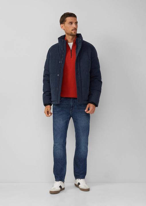 Produktbild s.Oliver Strickpullover Pullover aus Strukturstrick mit Troyer-Kragen (L)