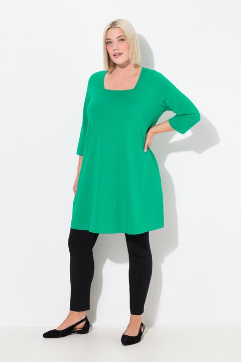 Produktbild Ulla Popken Longshirt, A-Linie, Carré-Ausschnitt, 3/4-Arm (56)