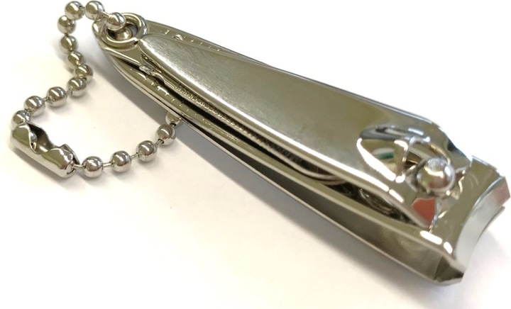 Actual product image Nippes Nail clippers with chain, nickel plated, 5 cm