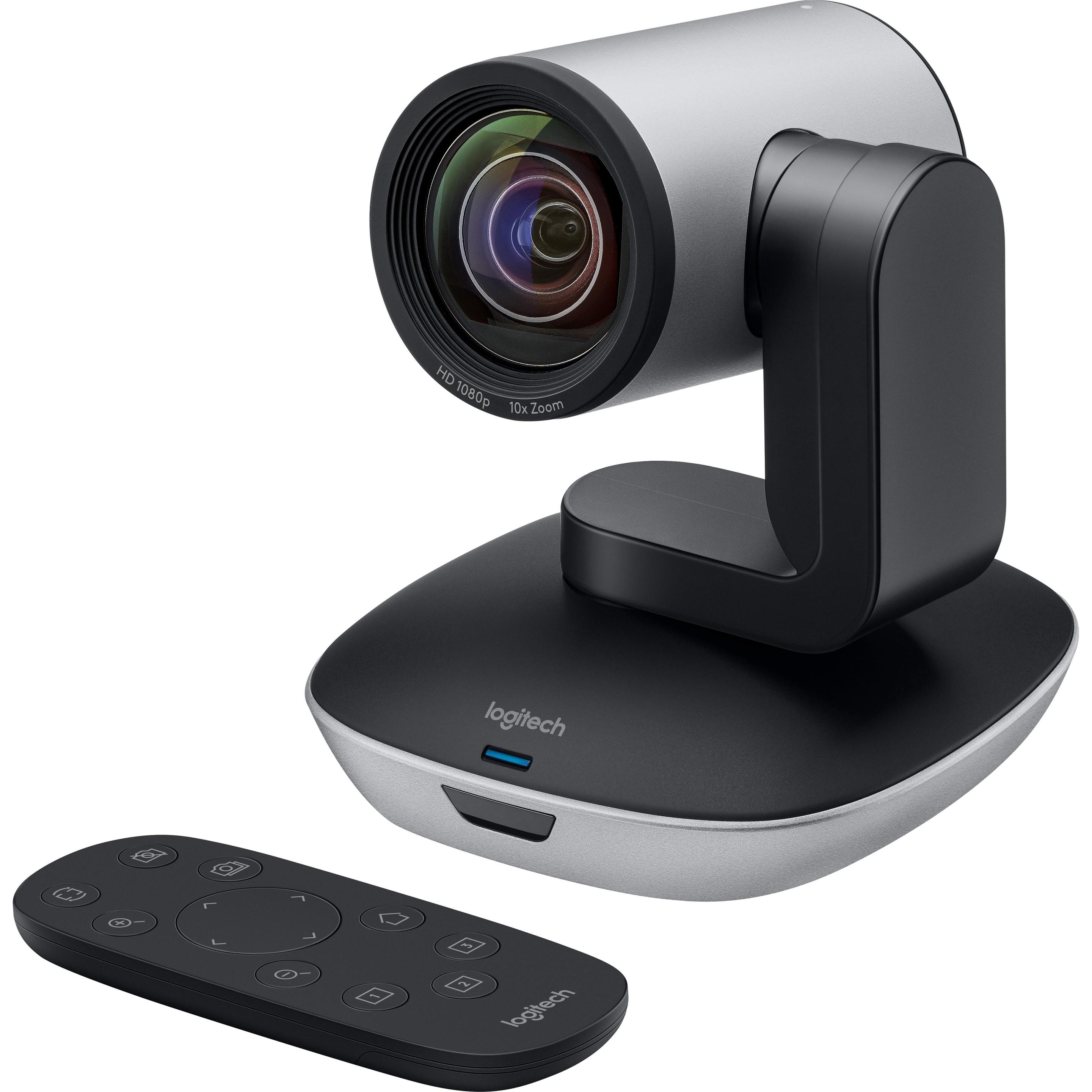 Logitech PTZ Pro 2 Camera (2.07 Mpx), Webcam, Schwarz, Silber
