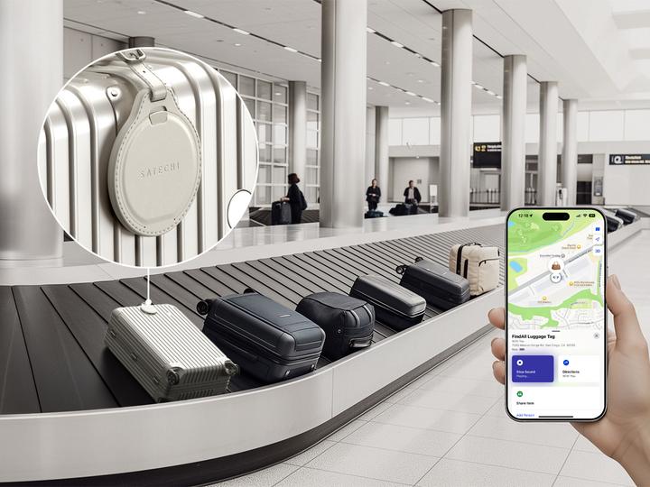 Produktbild Satechi Vegan-Leather FindAll Luggage Tag Sand (Apple, iOS, Mac OS)