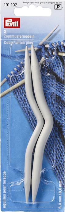 Actual product image Prym Braid pattern needle aluminium, grey 6.00 + 8.00 mm