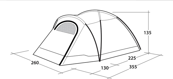 Immagine prodotto Outwell - Cloud 4 - Green - 4-person (Tenda a cupola, 6.30 kg, 4 persone)