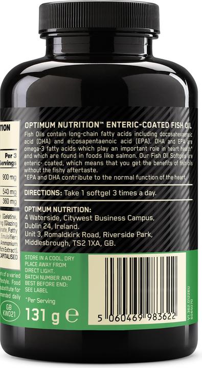 Actual product image Optimum Nutrition Fish Oil (100 Piece, Capsules, 250 g)