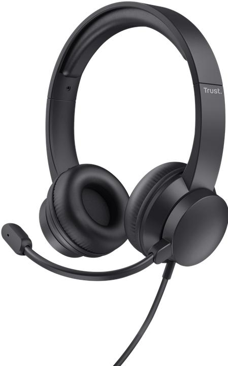 Produktbild Trust Headset USB HS-201 On-Ear schwarz (Kabelgebunden, USB-A)