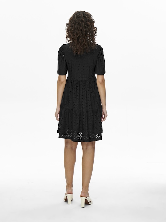 Produktbild JdY Broderie Anglaise Kleid mit kurzen Ärmeln Kleid (M)