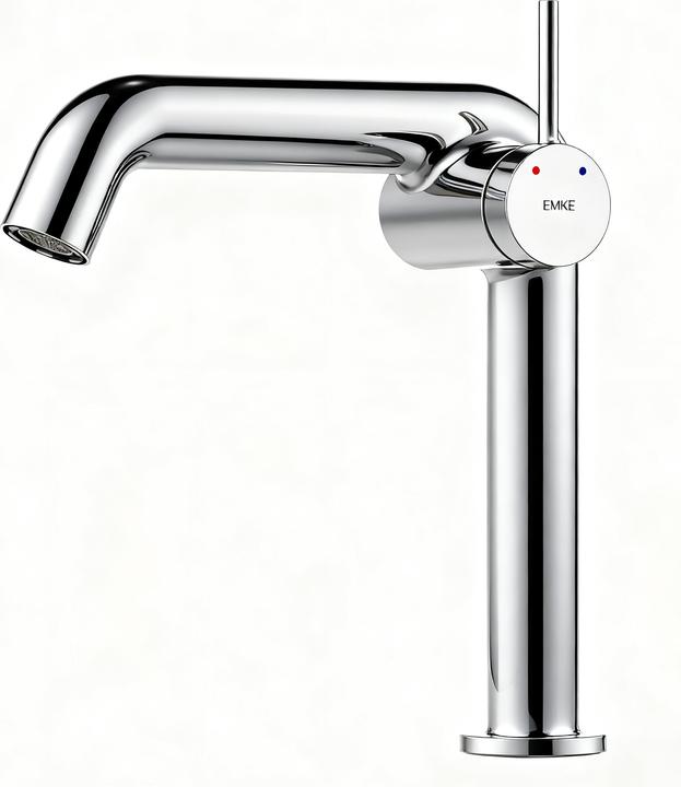 Produktbild Emke Wasserhahn Bad Messing Keramikkartusche Luftsprudler Waschtischarmatur Mischbatterie einfache Instal