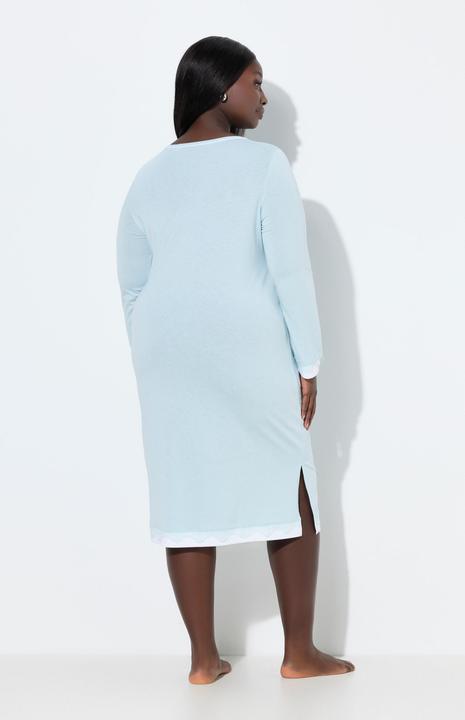 Produktbild Ulla Popken Nachthemd, Spitze, oversized, Rundhals, Langarm (62)