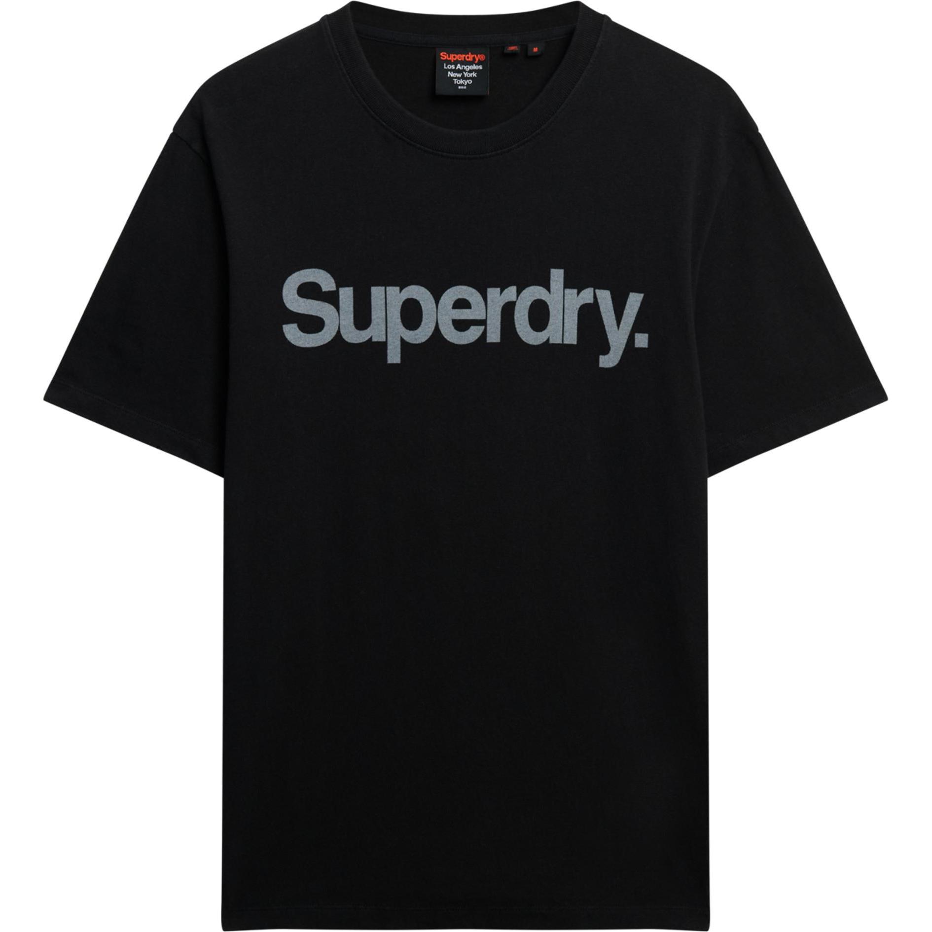 Superdry, Herren, Shirt, Core Logo City, Schwarz, (S)